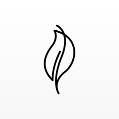 Botanical logo icon design template. Leaf logo template