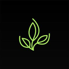 Botanical logo icon design template. Leaf logo template