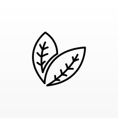 Botanical logo icon design template. Leaf logo template
