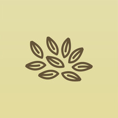 Nut logo design concept template