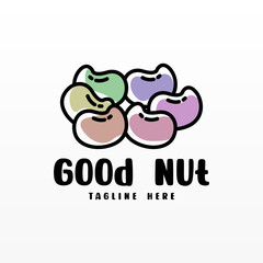 Fototapeta premium Nut logo design concept template
