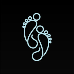 Foot print logo design template