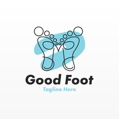Foot print logo design template