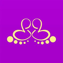 Foot print logo design template