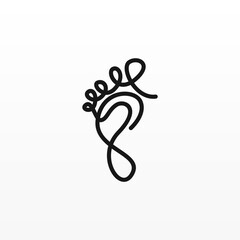 Obraz premium Foot print logo design template