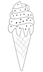Digital hand draw of Ice Cream 