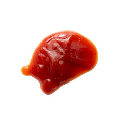 The photo of tomato ketchup on white background, high resolution image take photo from 45MP camera.