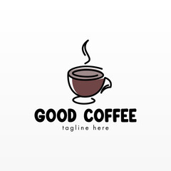 Coffee logo design concept. Coffee drink logo template