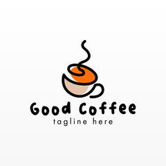 Coffee logo design concept. Coffee drink logo template