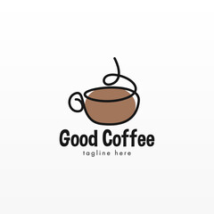 Coffee logo design concept. Coffee drink logo template