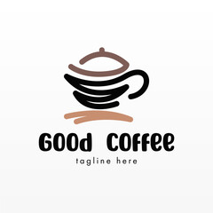 Coffee logo design concept. Coffee drink logo template