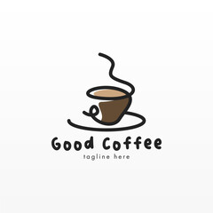 Coffee logo design concept. Coffee drink logo template
