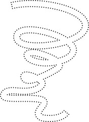 Spiral and swirl dotted line. Design decoration