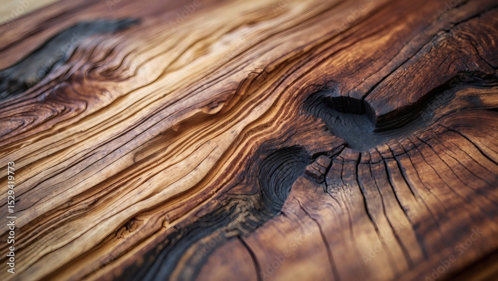 Poster close up shot of textured wooden surface with intricate details and natural patterns, highlighting t