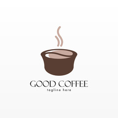 Coffee logo design concept. Coffee drink logo template