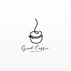 Coffee logo design concept. Coffee drink logo template