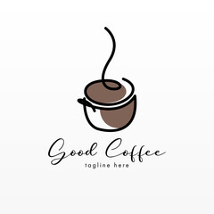 Coffee logo design concept. Coffee drink logo template