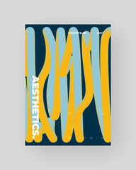 Bright abstract poster with fluid 3D shapes. Vivid Tubes with Gradient Effect