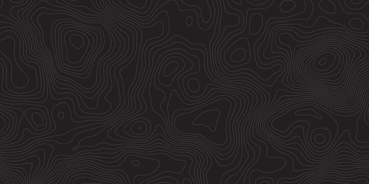 "Minimal topographic contour pattern on a dark background with fine grey lines. Abstract, fluid linework ideal for tech, nature, or mapping-inspired vector designs and stylish digital wallpapers"