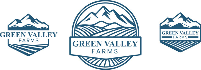 logo green valley farms one color