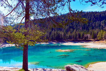 Der Caumasee in Flims, Kanton Graub&uuml;nden (Schweiz)