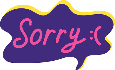 Sorry speech bubble illustration