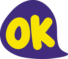 Obraz premium Ok speech bubble illustration