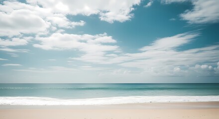 Obraz premium Serene Beach Escape: Tranquility, Vacation, and Coastal Calm