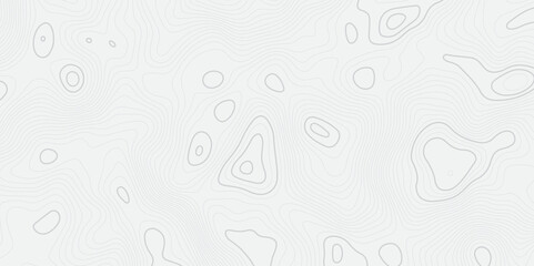 Abstract Topographic map design with Seamless pattern with lines . geographic contour map paper texture. Retro topographic map. geographic mountain relief. terrain path isolated on background.