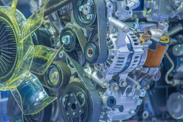 Fototapeta premium Engine Details Industrial machinery