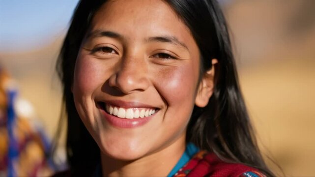 Joven mujer de etnia Quechua