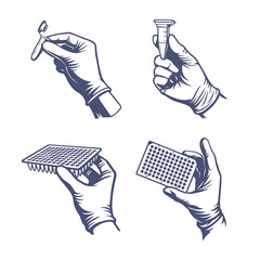Laboratory Hand Holding Science Tools