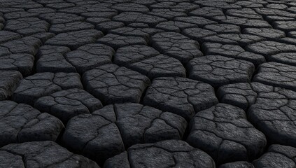 Dark cracked earth surface