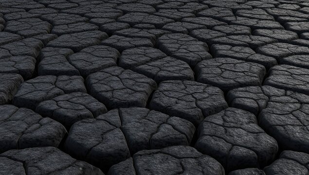 Dark cracked earth surface