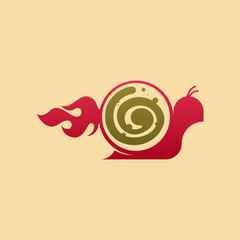 Snail logo design concept. Snail logo design template