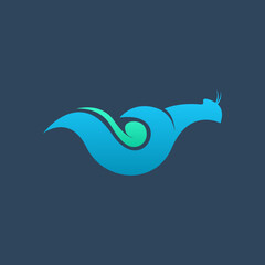 Snail logo design concept. Snail logo design template