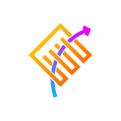 Fintech logo design concept vector