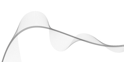 Abstract black wave design isolated on white background. abstract black wave and curve design  black wave lines pattern on white background. Vector illustration
