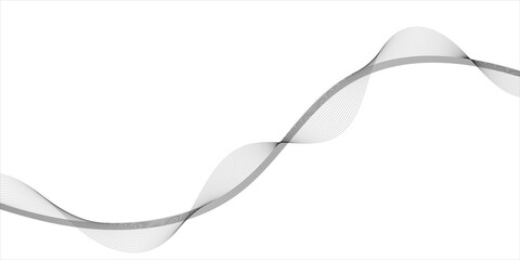 Abstract black wave design isolated on white background. abstract black wave and curve design  black wave lines pattern on white background. Vector illustration