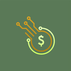 Fintech logo design concept vector