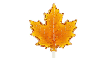 Isolated Maple Leaf Lollipop