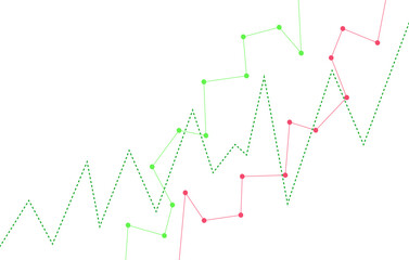 Stock market illustration on isolated background, flat vector illustration