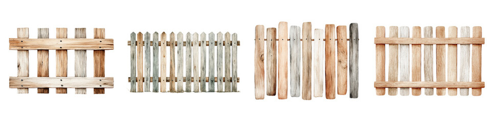 Rustic wooden fences in a natural outdoor setting