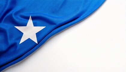 Somalia flag on white background. copy space_