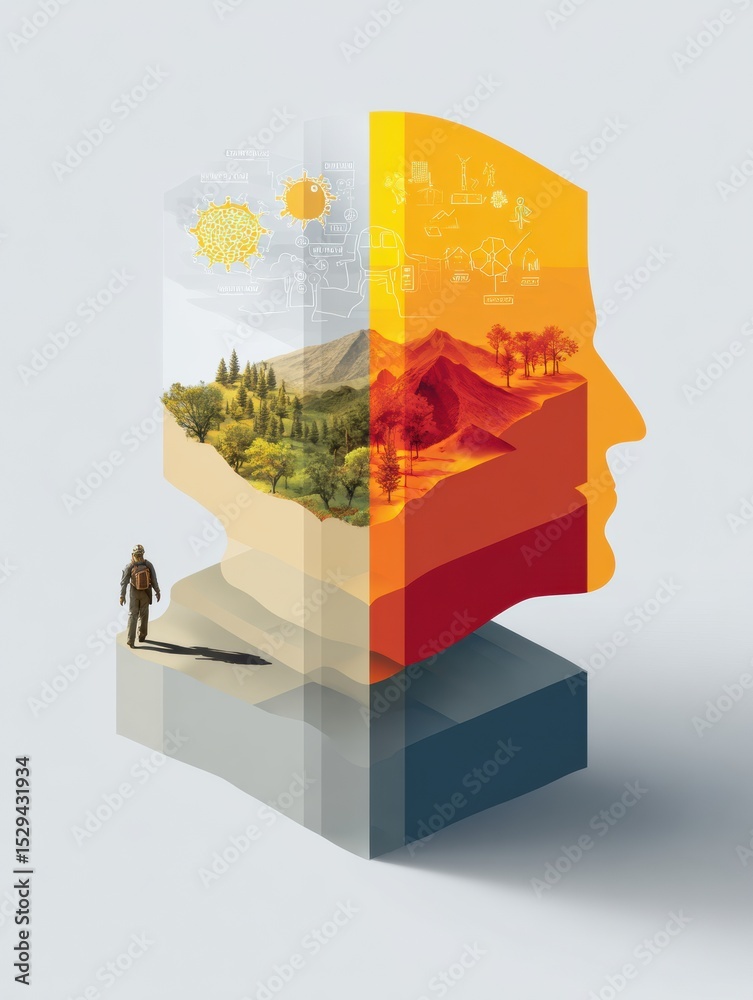 Poster mindset shift examples illustrated through contrasting perspectives on growth and challenges in a vi