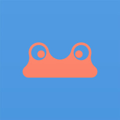 Abstract frog logo design template