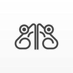 Abstract frog logo design template