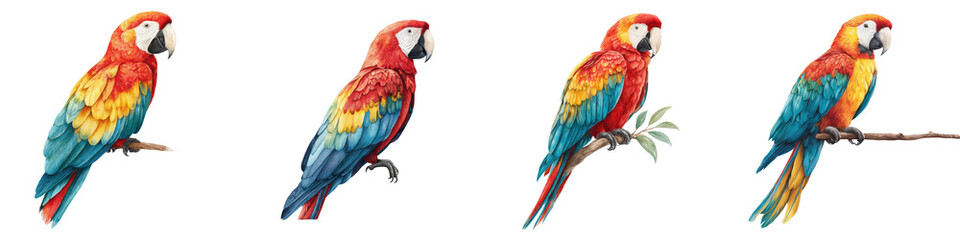 Fototapeta premium Vibrant Parrot Perched in a Tropical Setting