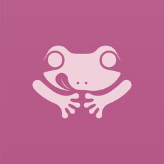 Abstract frog logo design template