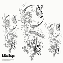 black and white butterfly